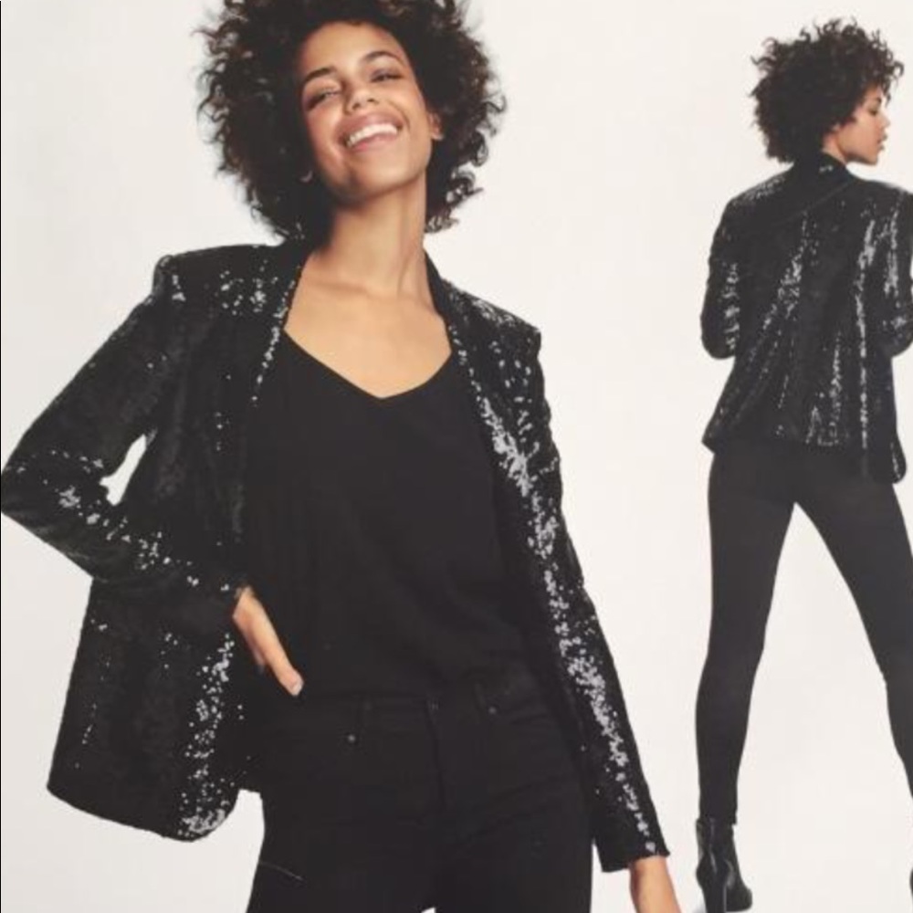 NWT black sequins blazer